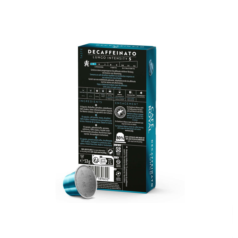 Café Royal Decaffeinated Lungo (10 Capsules)